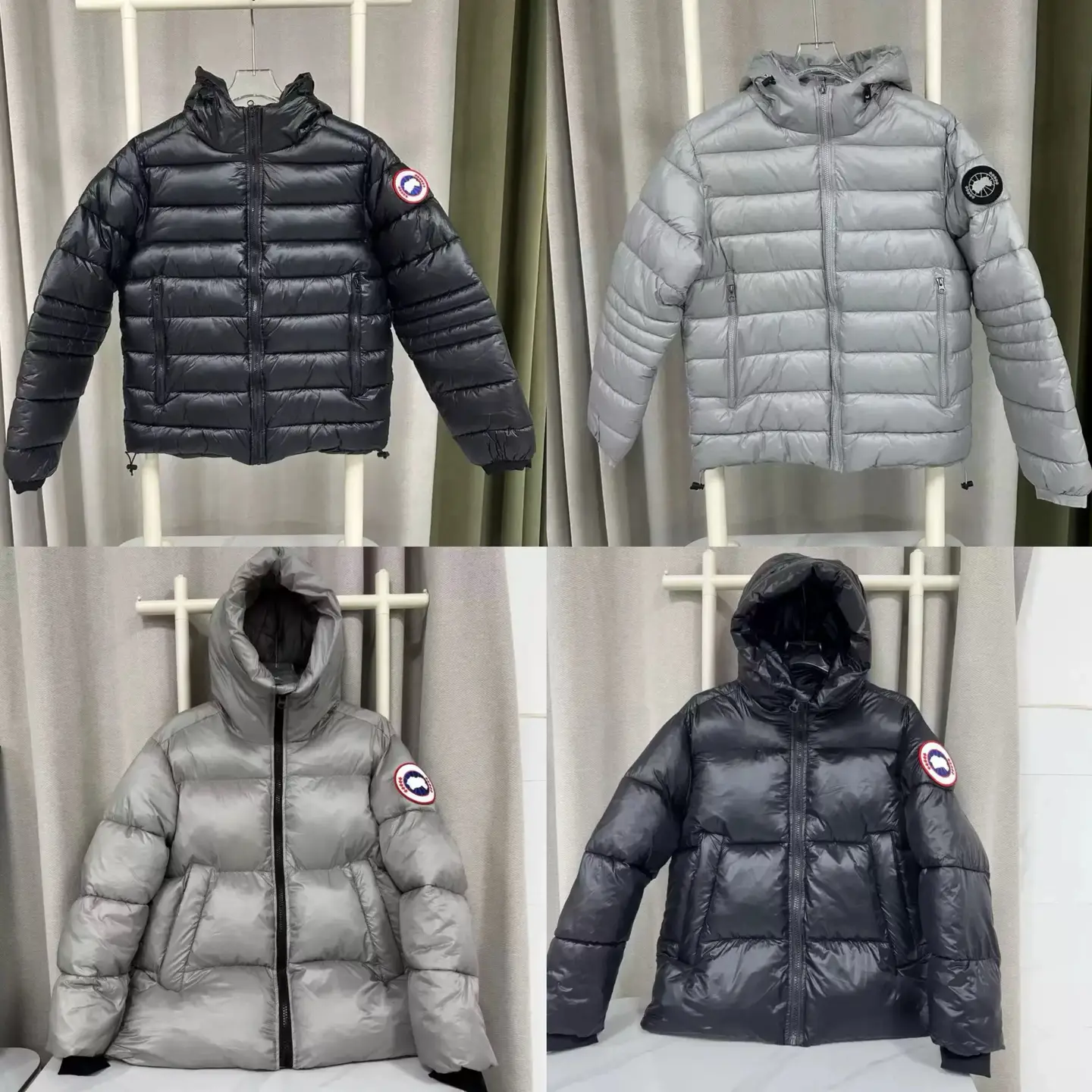 男女同款保暖纯色连帽徽标棉服系列外套-SYN
