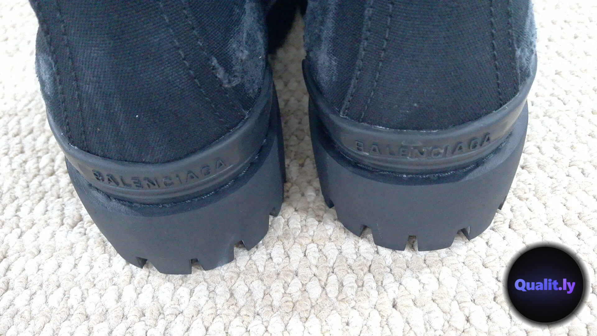 Balenciaga Combat Strike Canvas Boots Black — photo QC 3
