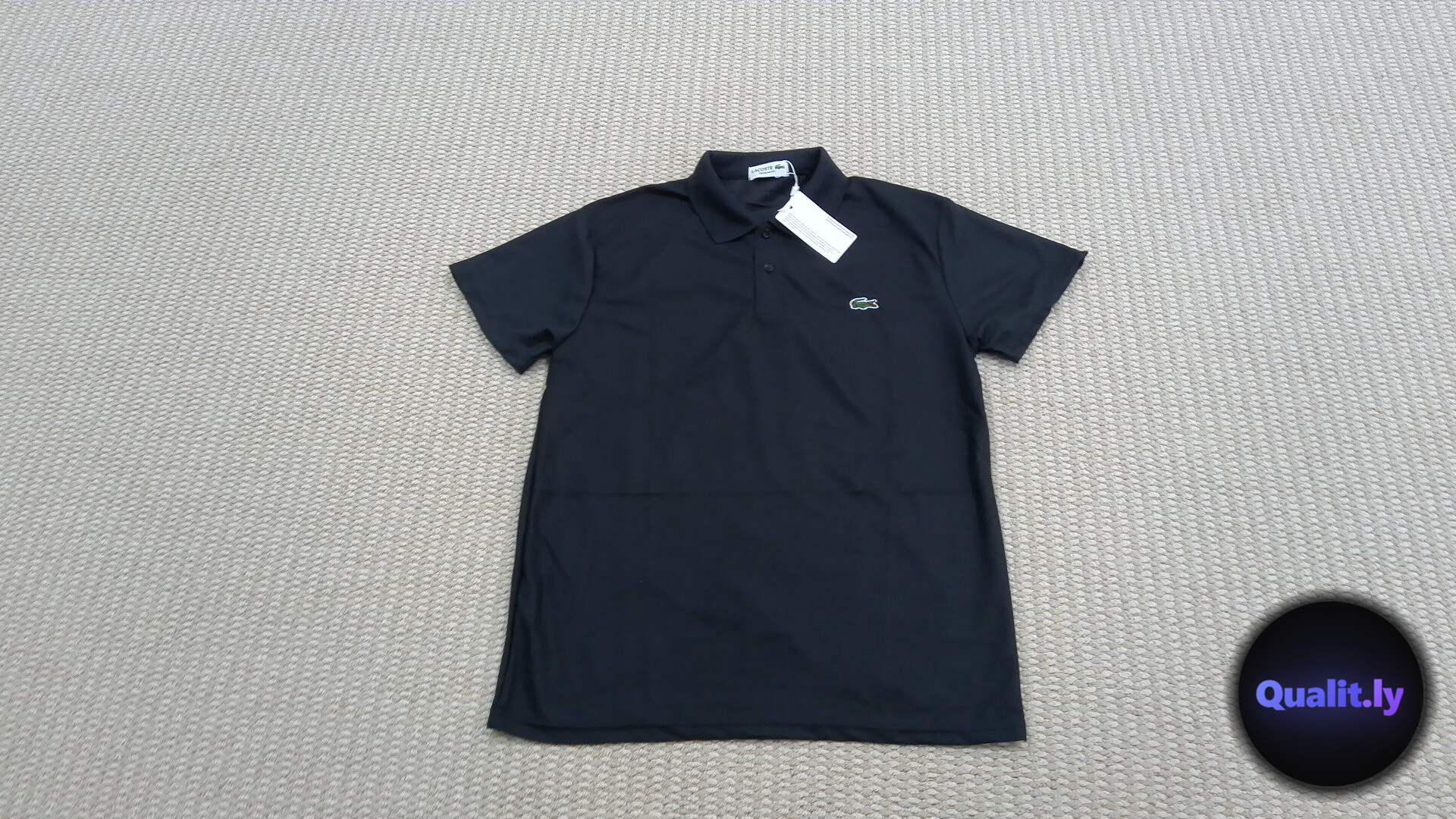 Lacoste Regular Fit Black Polo Shirt QC
