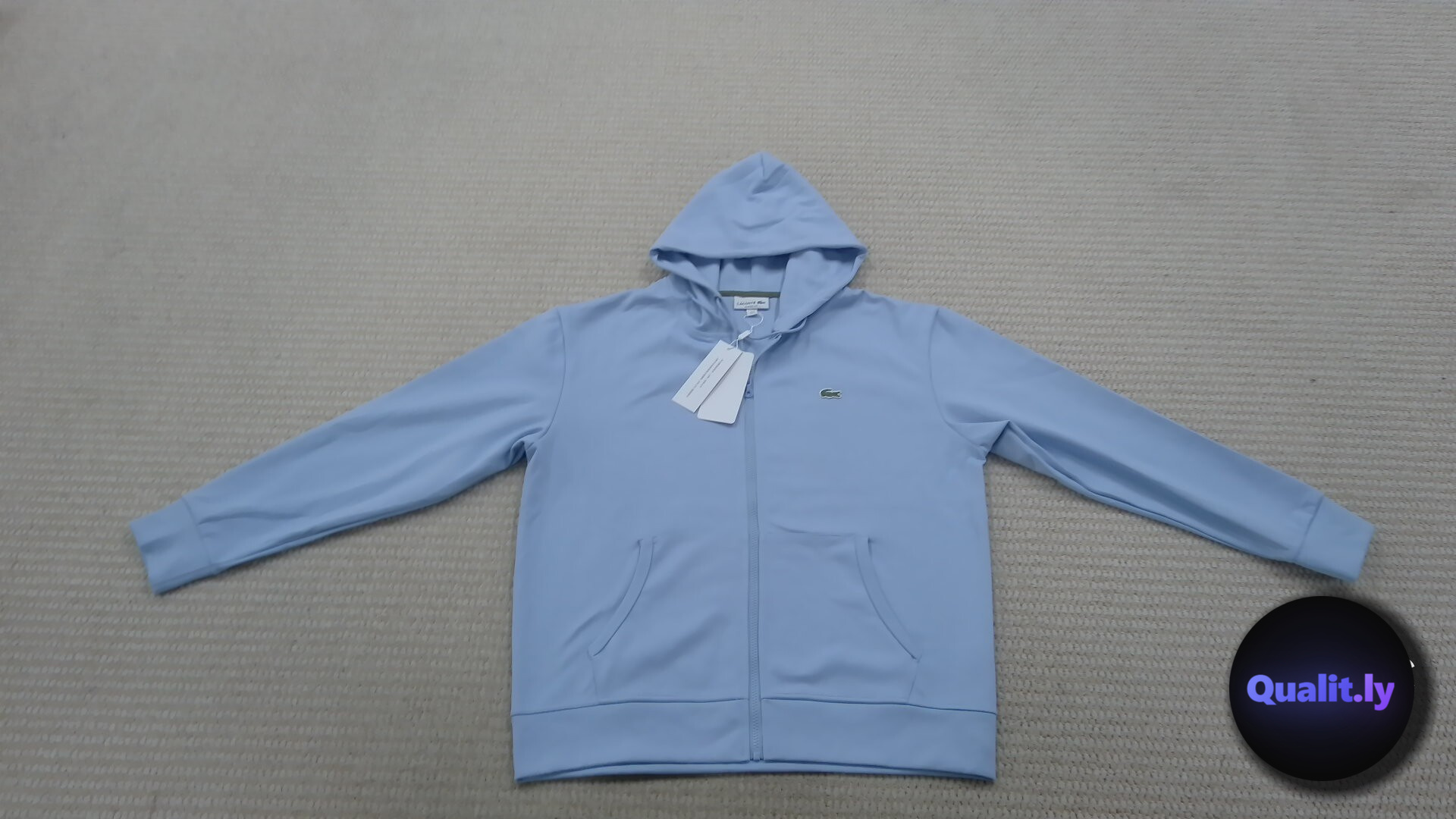 Lacoste Light Blue Hoodie QC