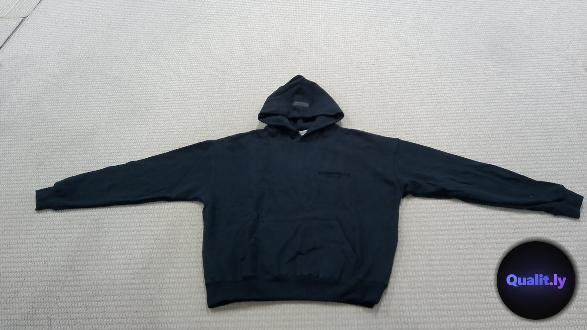 Essentials Fear of God Black Hoodie QC