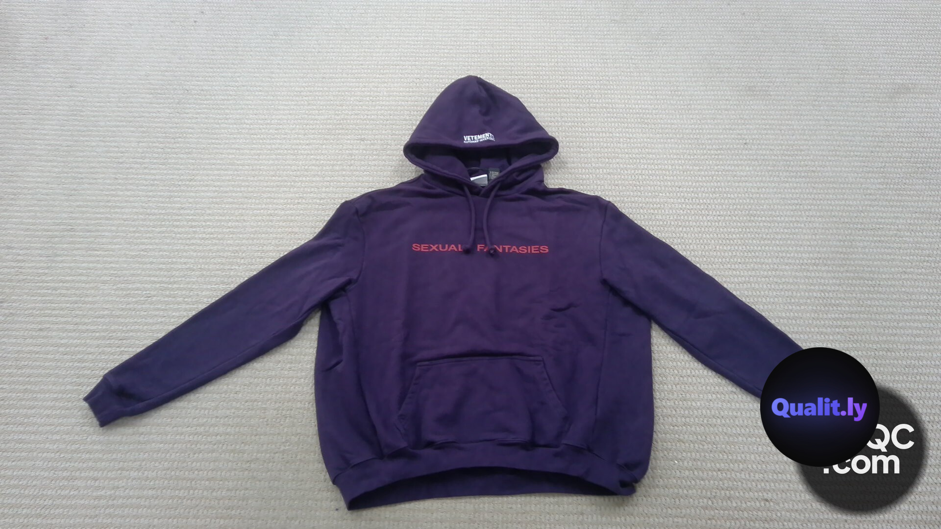 Vetements Sexual Fantasies Hoodie Purple QC