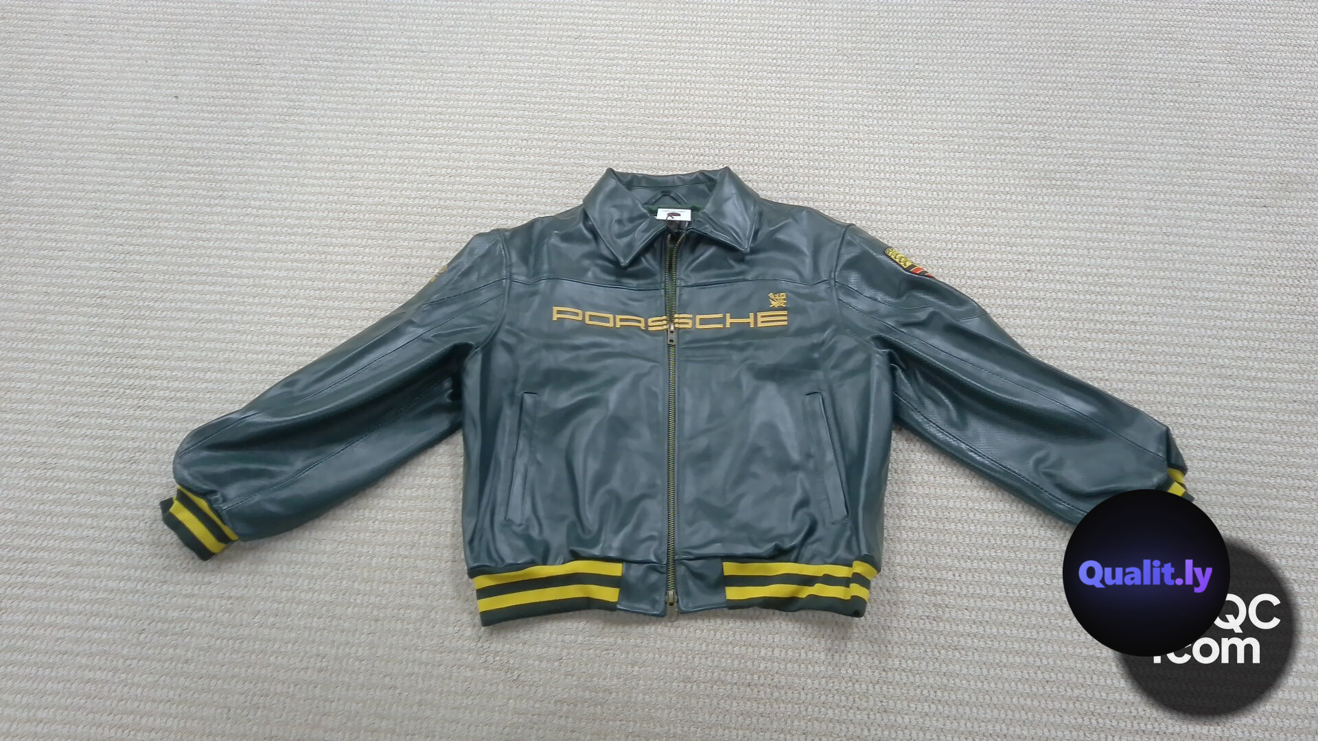 Aime Leon Dore Porsche Bomber Jacket Green QC