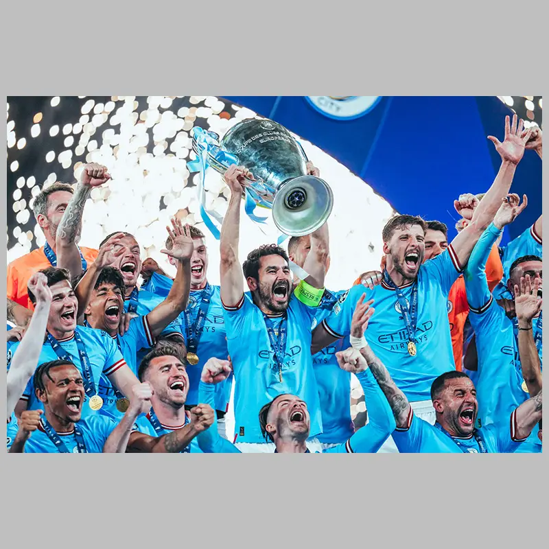Manchester City Champion Poster Football Star Star Massey C Roharland Wall Sticker Dormitory Wall Sticker Wallpaper Hanging Painting