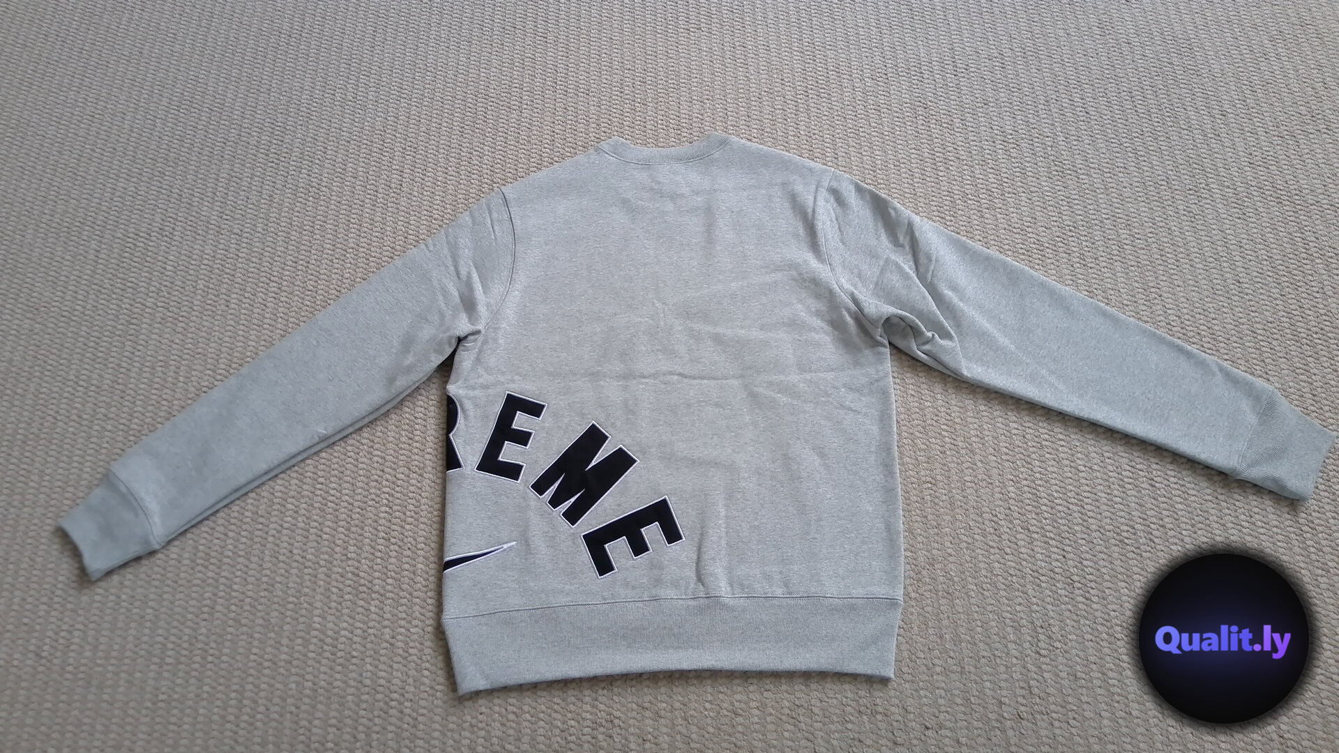 Supreme Nike Crewneck Sweatshirt Grey QC
