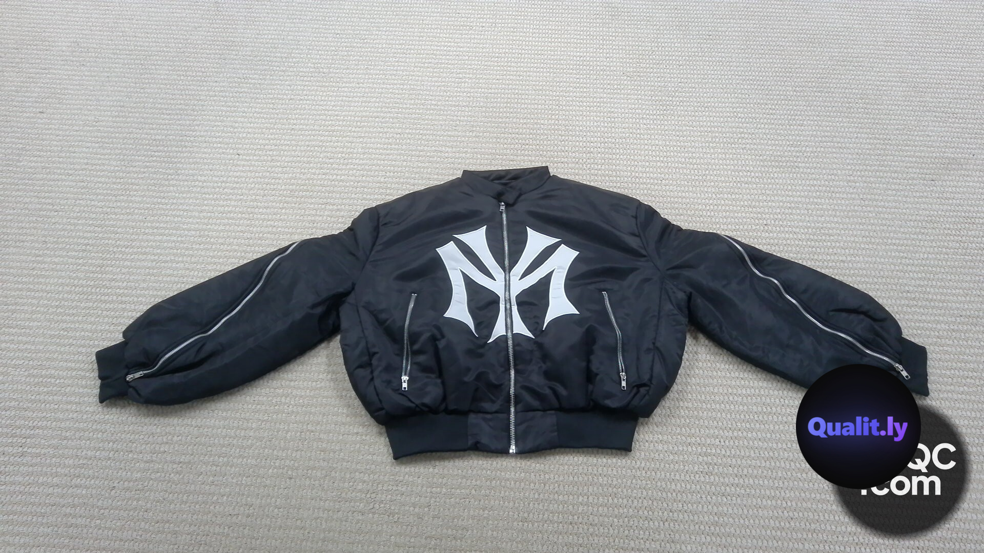 MOWALOLA Black Bomber Jacket QC