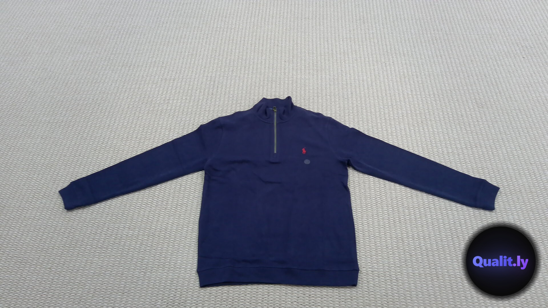 Ralph Lauren 1/4 Zip Navy Sweater QC
