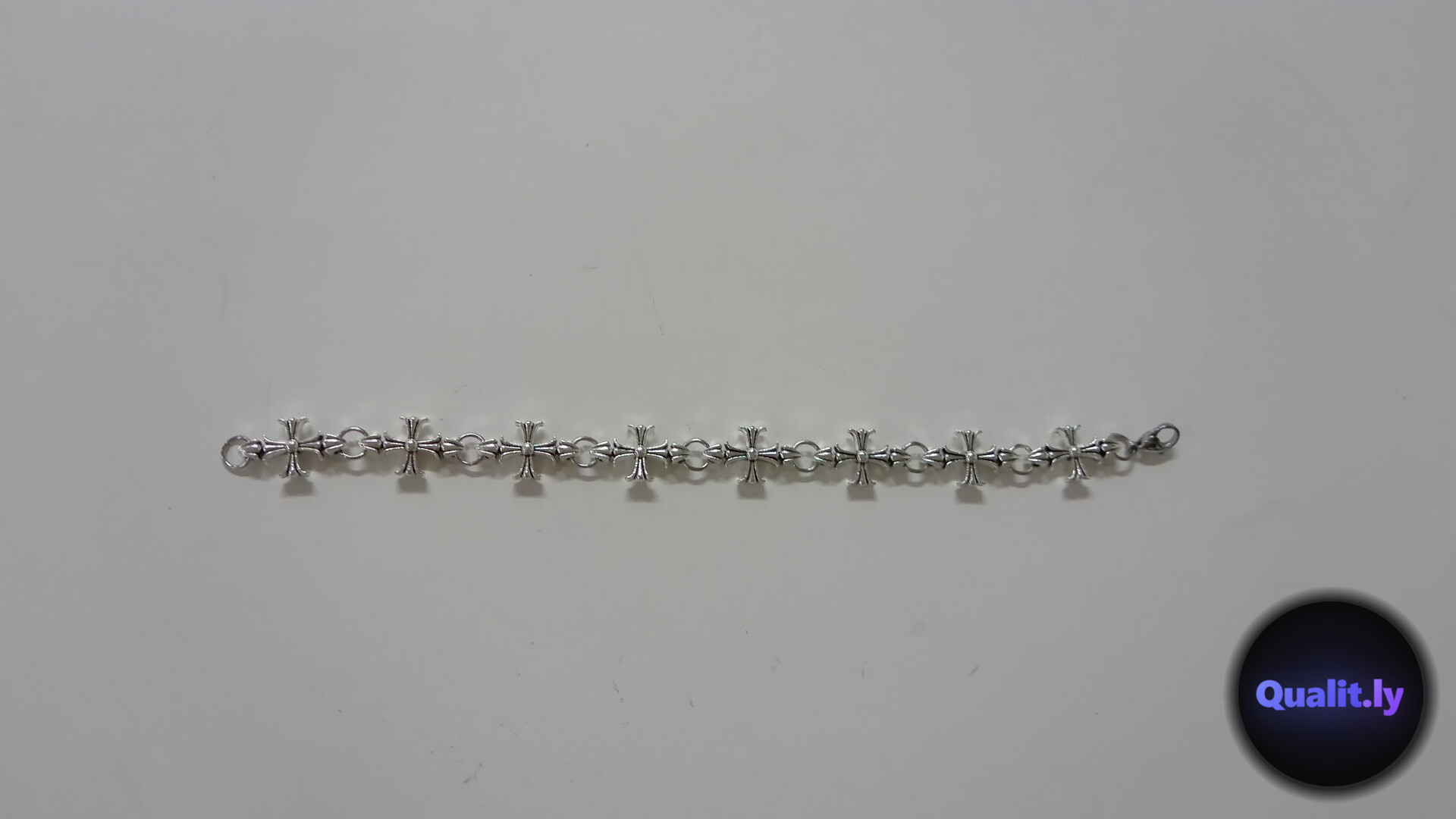 Chrome Hearts Silver Cross Bracelet QC