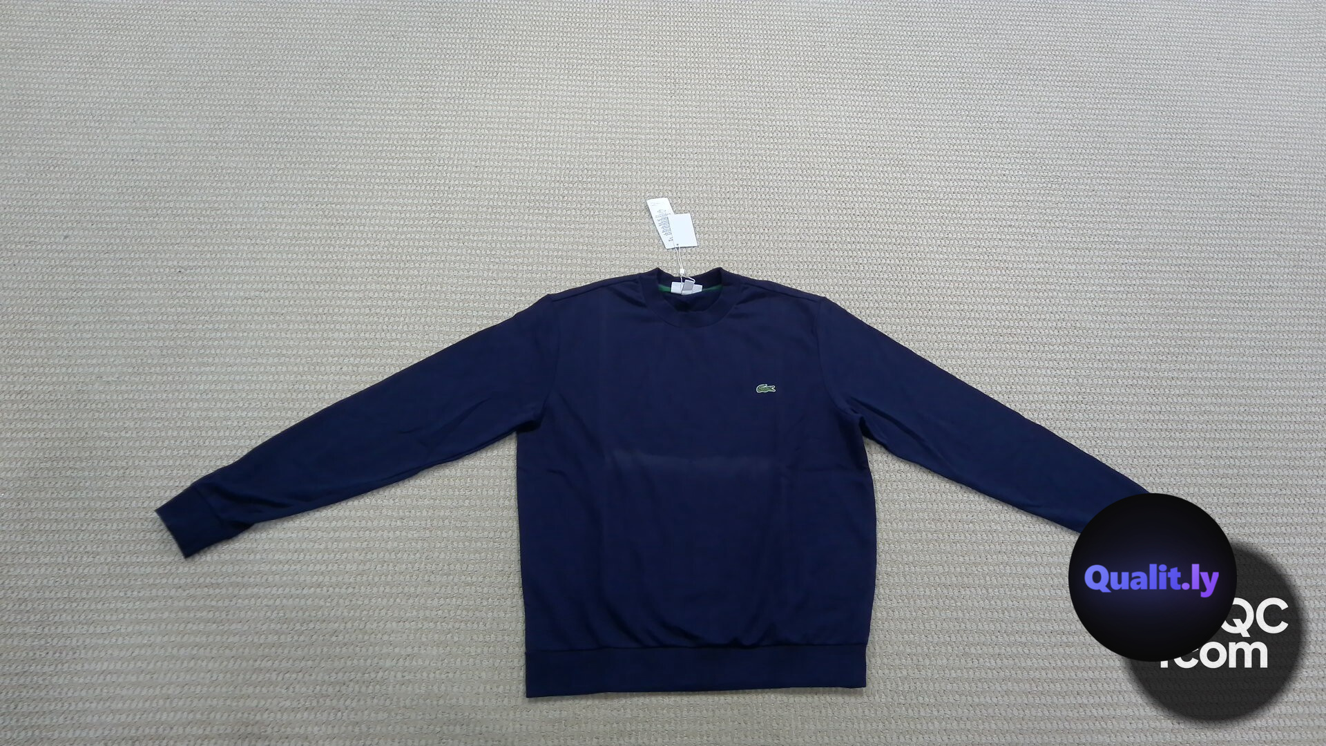 Lacoste Classic Fit Navy Crewneck Sweater QC