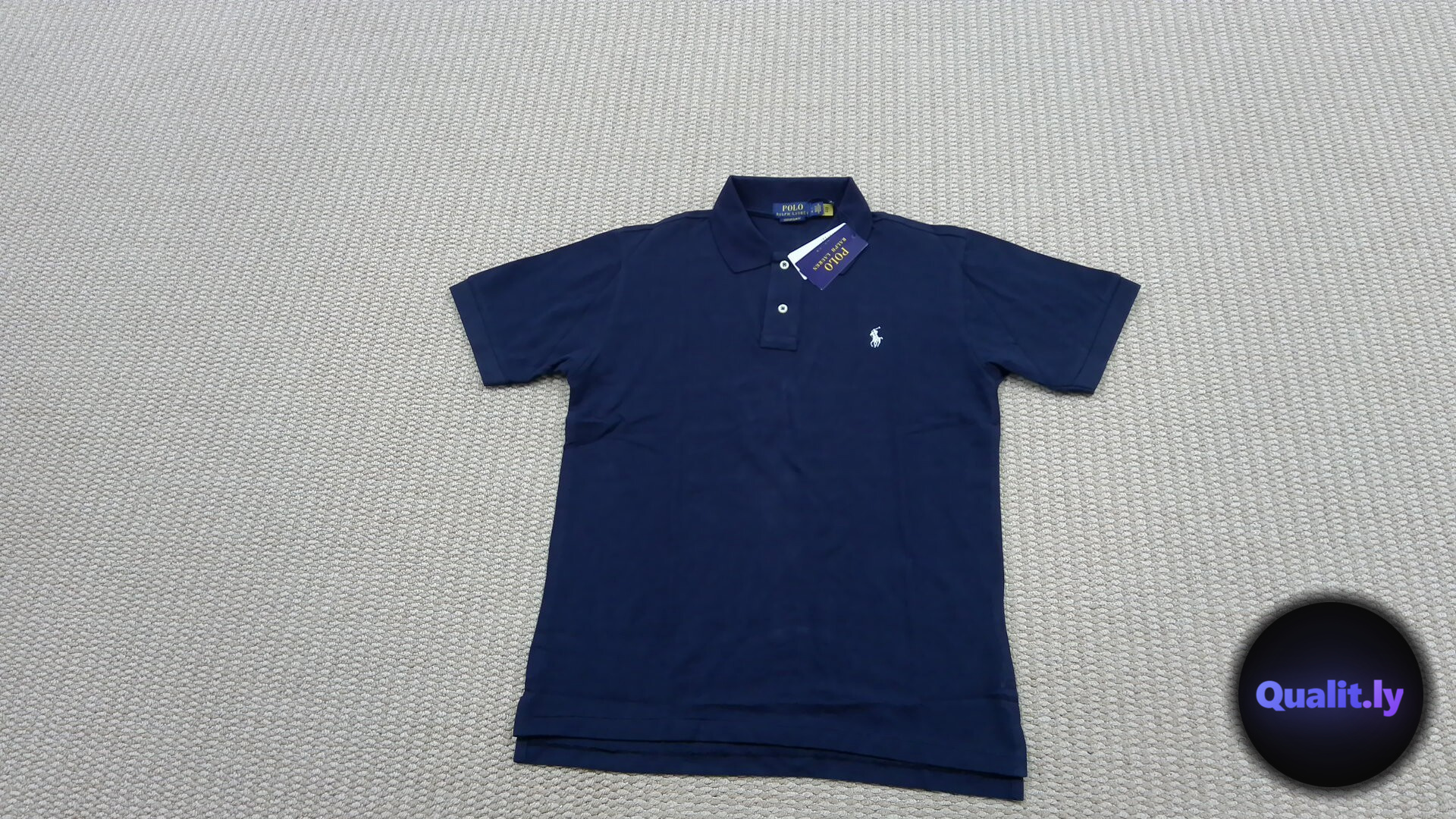 Ralph Lauren Custom Slim Fit Polo Shirt Navy QC