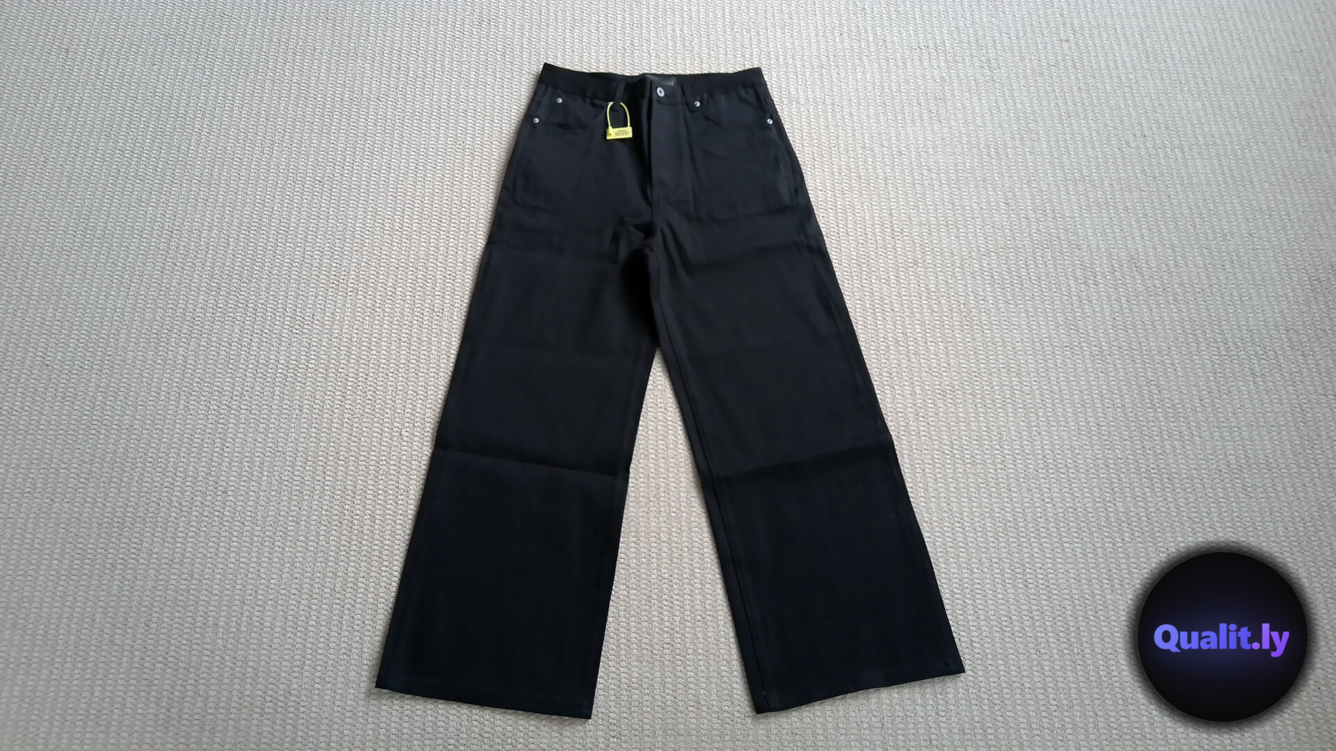 MDNT TRUTH STUDIOS Black Wide Leg Pants QC