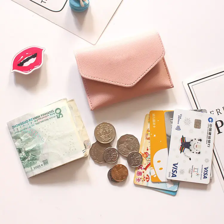 Mini Compact Ins Small Coin Purse for Women Minimalist Envelope Small Card Holder Cosmetics Bag Coin Purse Card Holder Small Wallet