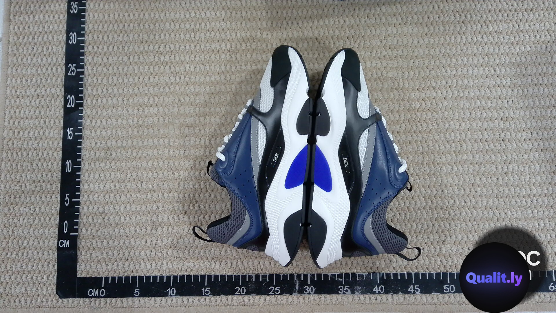 Dior B23 Sneakers Navy Blue White QC