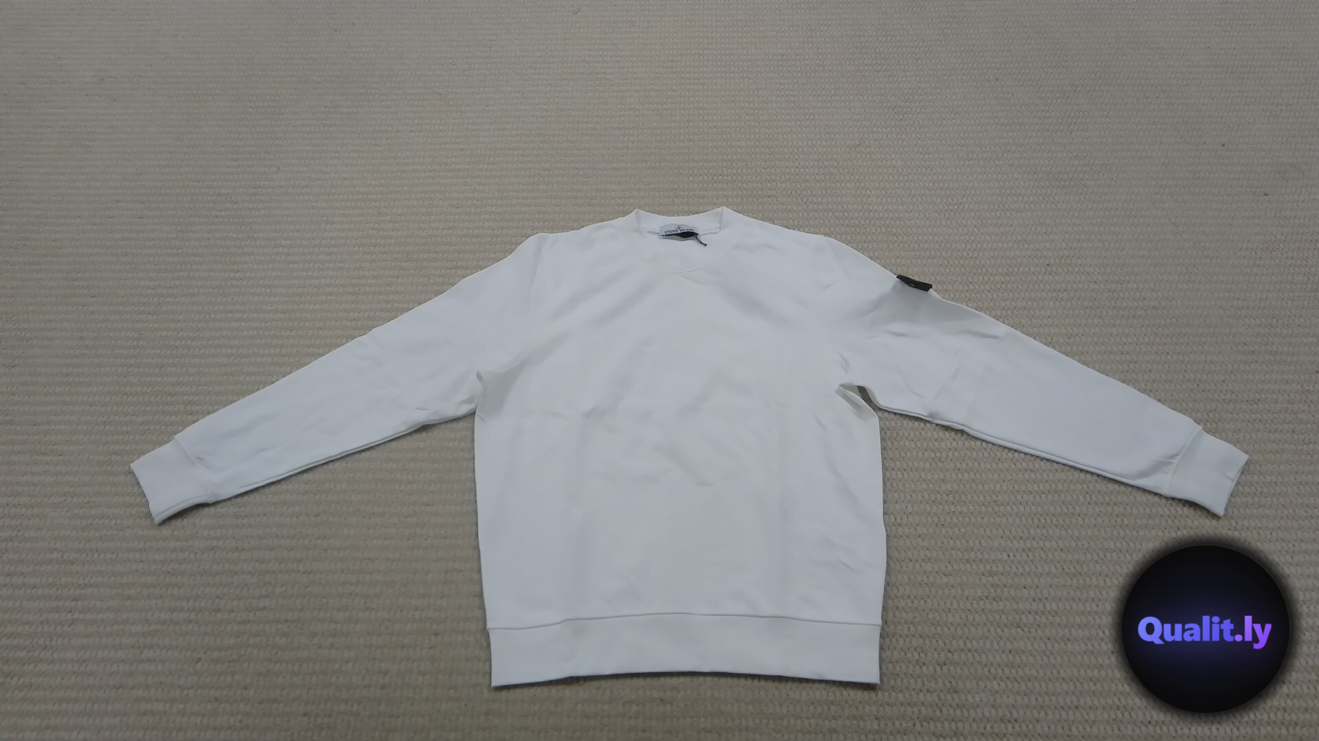 Stone Island White Crewneck Sweater QC