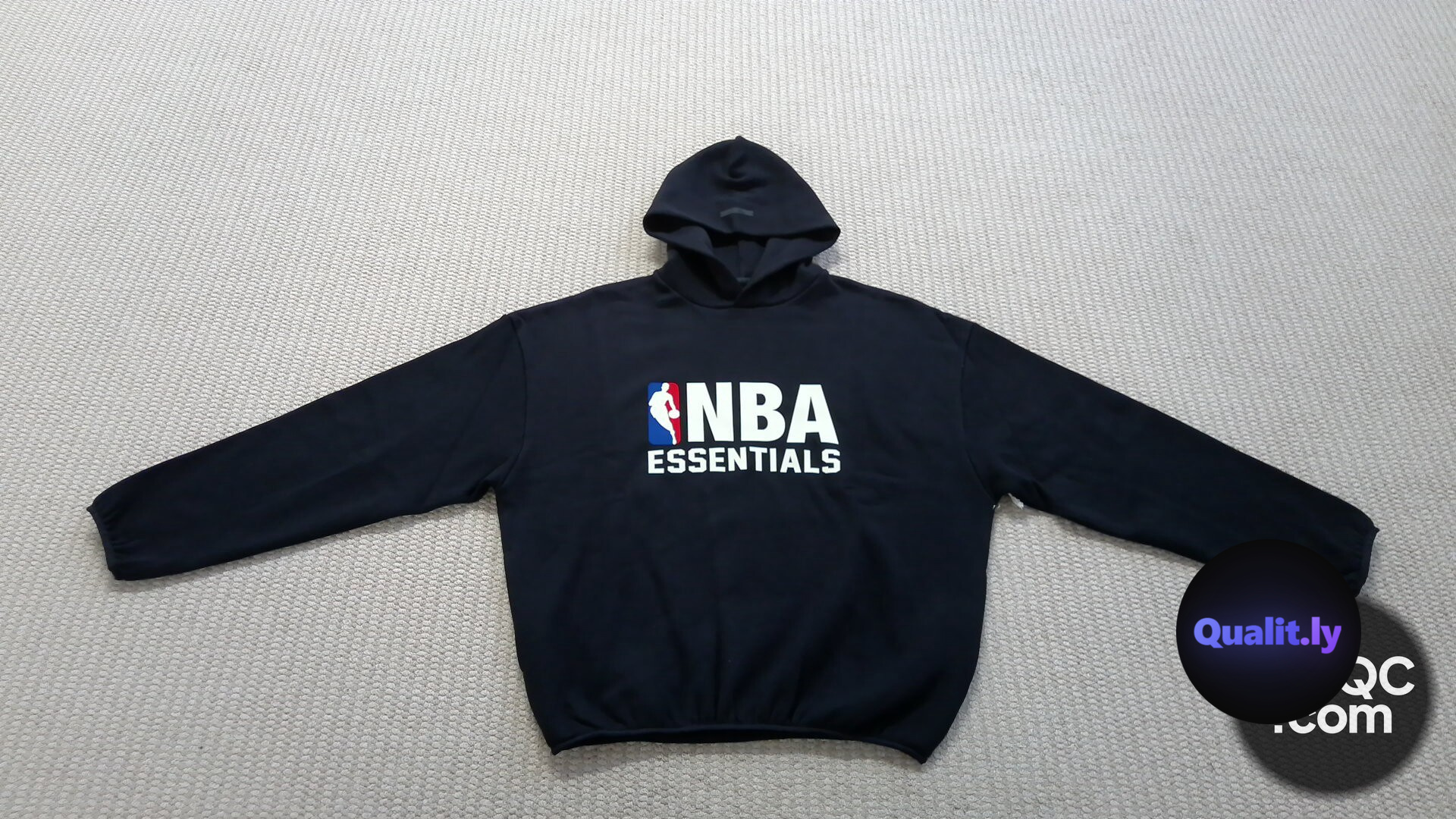 NBA Essentials Black Hoodie QC