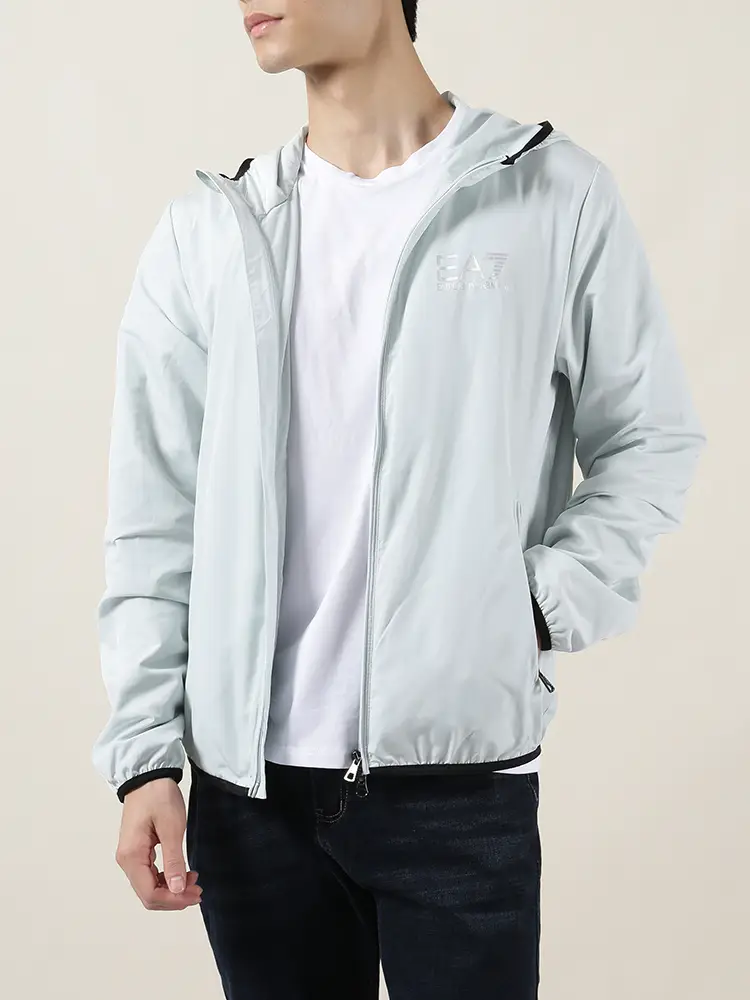 EA7 Armani Men Hooded Fitness Training Pilot Jacket Thin Coat Tops 8npb04 Pnn7z