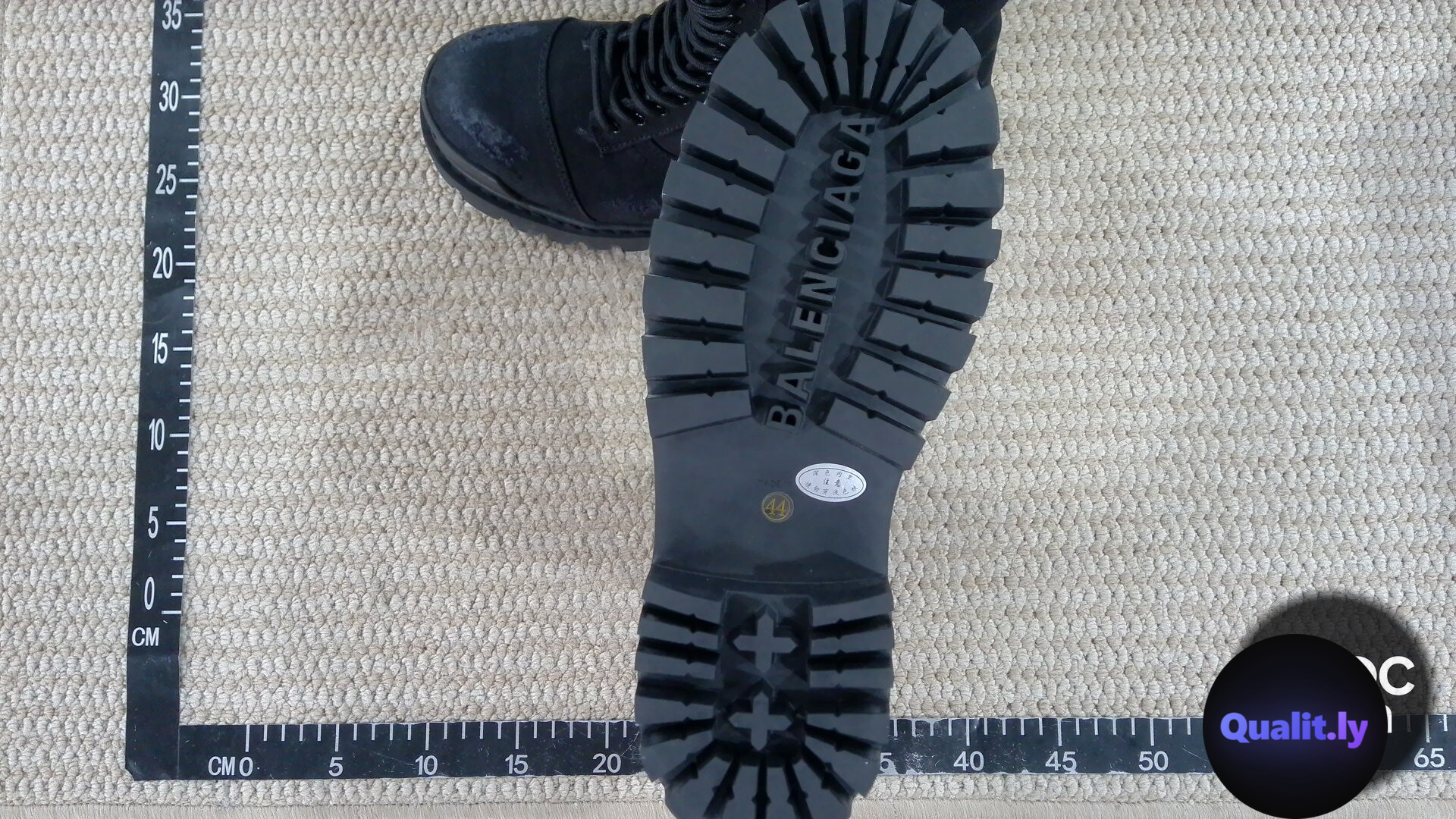 Balenciaga Combat Strike Canvas Black Boots — photo QC 3