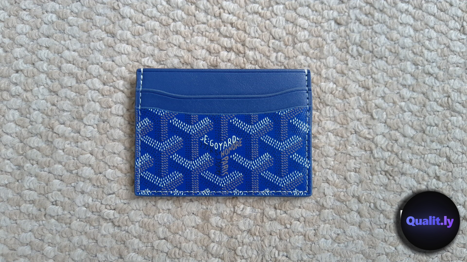 Goyard Card Holder Blue QC
