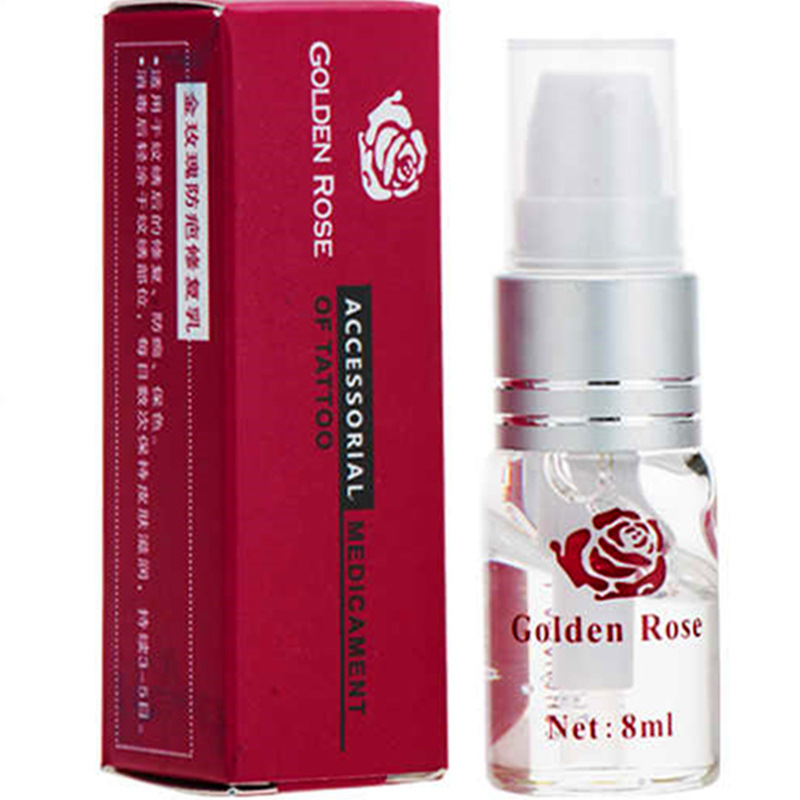 Gold rose tattoo repair agent zero scab tattoo eyebrow tattoo lip repair liquid semi-permanent repair ice crystal solid color locking agent