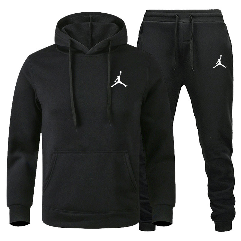 Cross-Border New Factory Direct Sales Foreign Trade Men's Sports Suits Fashionable Casual Winter Hooded Couple Sweatshirts Printing Foto QC de 1688 na Qualit.ly
