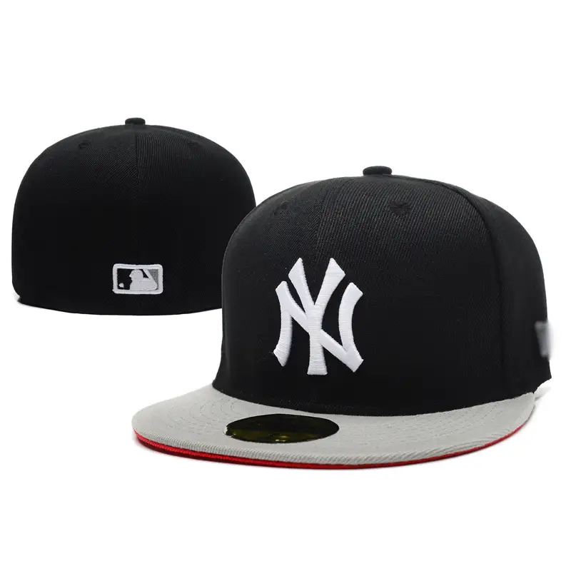 Cross-Border Export Mlb Baseball Cap Camouflage Flat Brim Hat American Sports League Closed Hat Fashion Size Flat Brim Hat