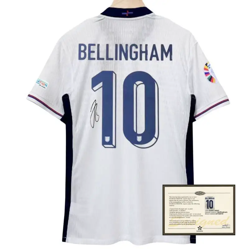 2425England Bellingham Jersey Printed Signature Shirt