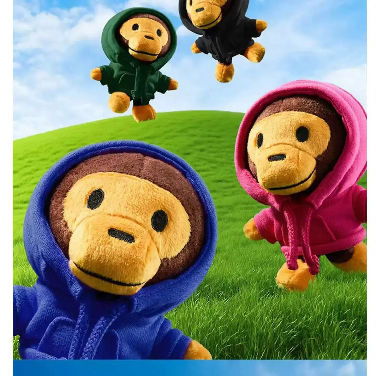 Baby Milo Colorful Dressing-Up Monkey Doll Pendant Monkey Keychain Backpack Decoration Birthday Gift