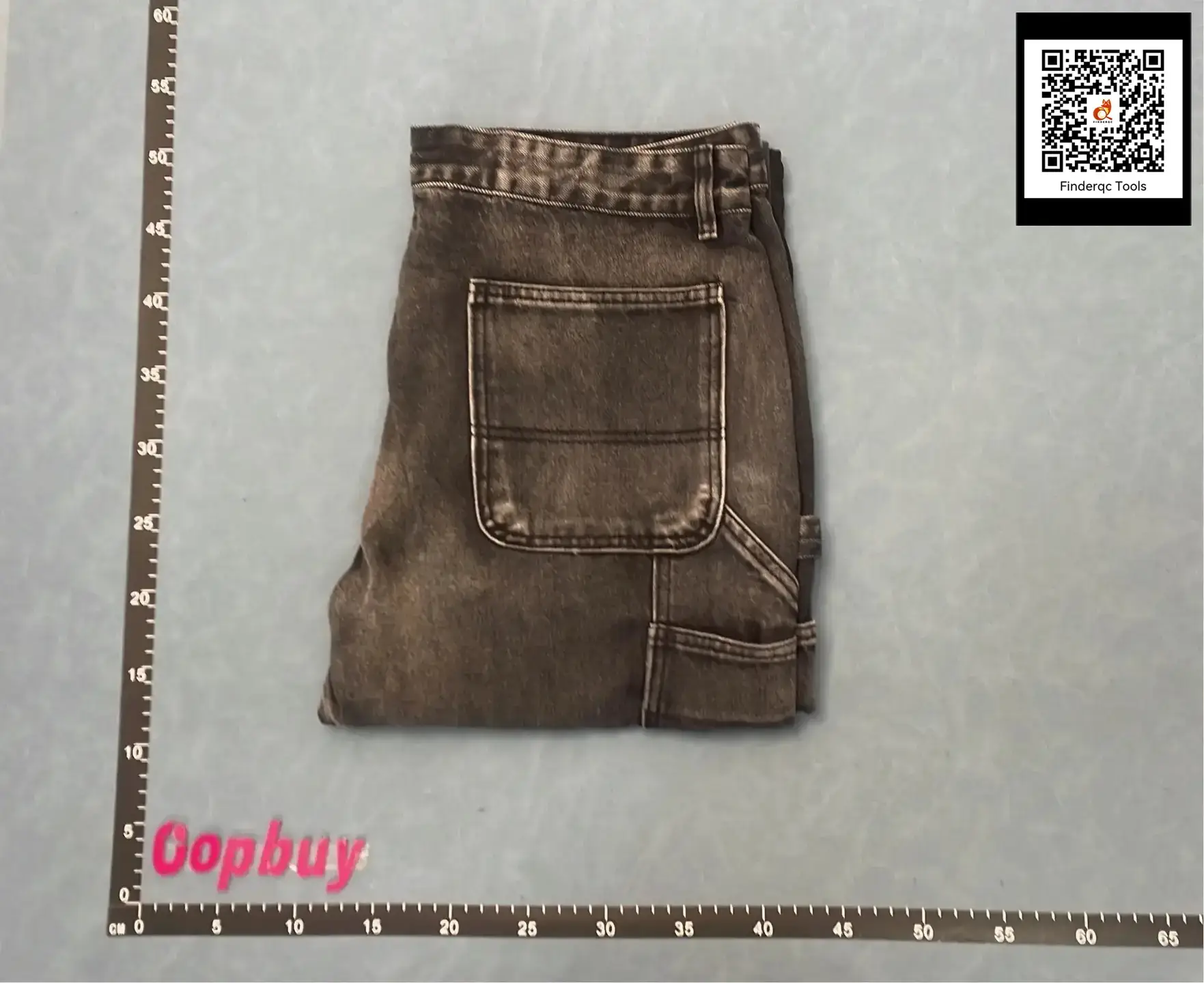 European and American High Street Stitching Deconstructed Old Black Micro Horn Loose Jeans