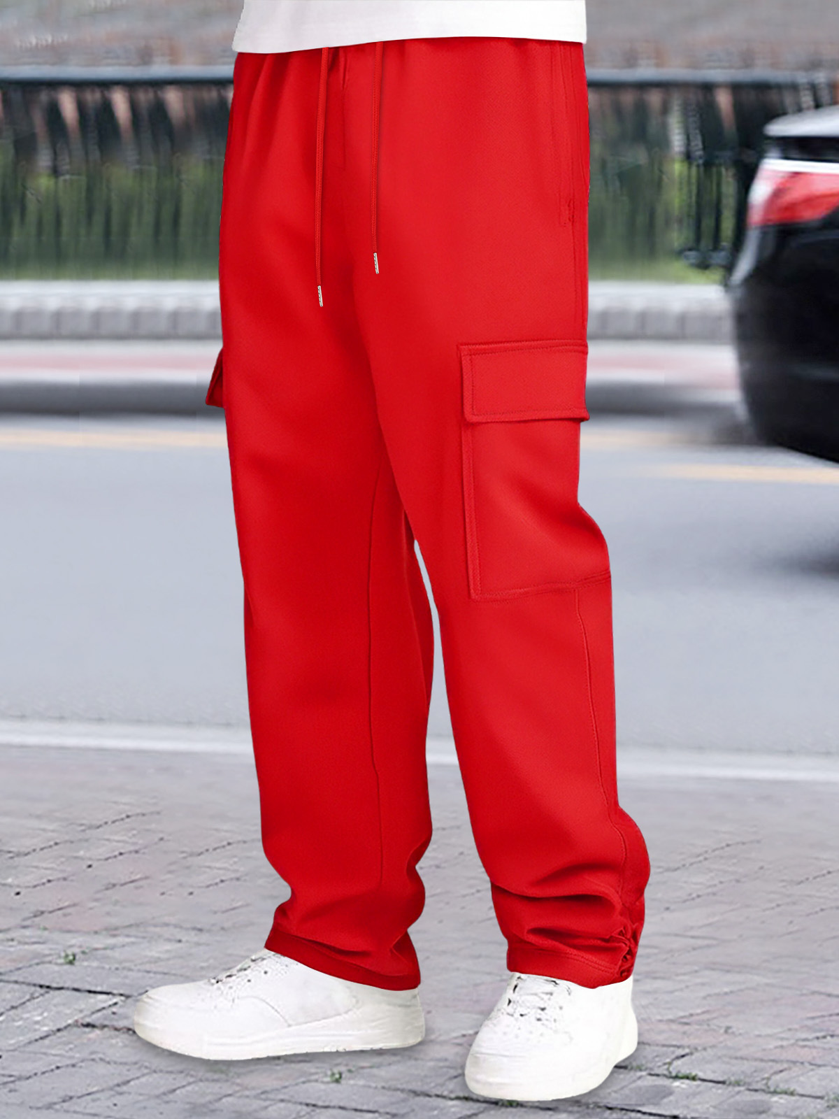 Cross-Border Amazon 2026 Autumn New European and American Men's Drawstring Jogger Pants Loose Long Pants Workwear Casual Sweatpants