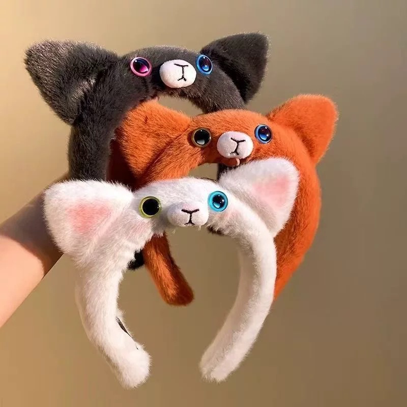 New Cat Headband Korean Style Cute and Sweet Cat Ear Headband Face Wash Makeup Hairpin Plush Photo Headwear