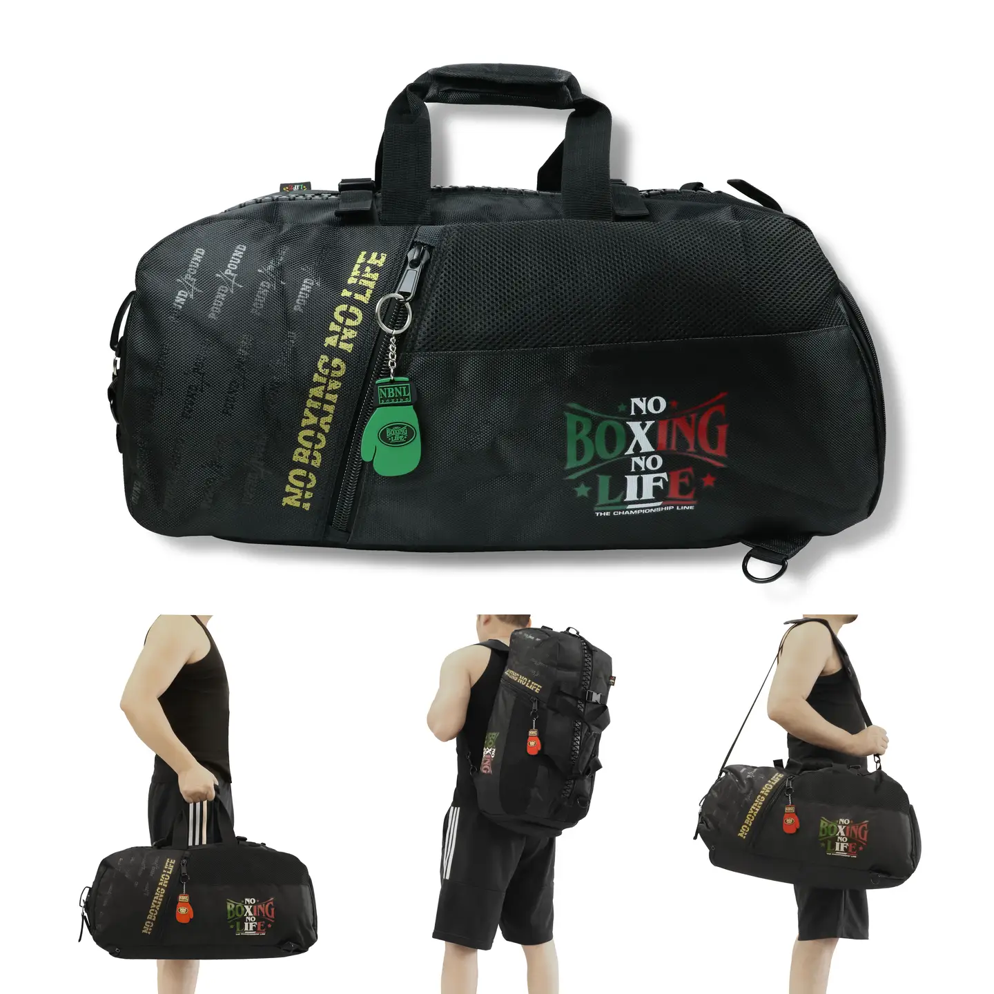 Noboxingnolife Brand Fighting Equipment Bag Boxing Muay Thai Fighting Training Bag Boxing Sports Bag