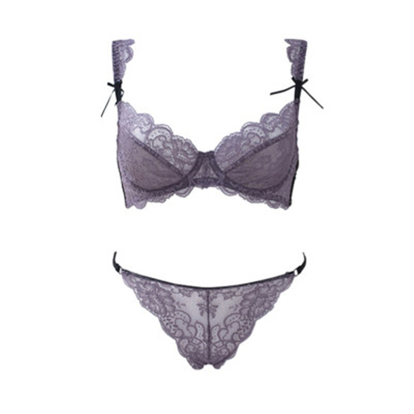 Thin Padless Lace Women's Bra Set Underwear Bra 9169