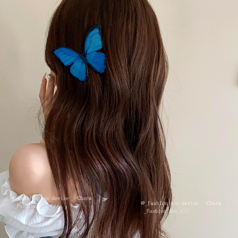 Mori atmosphere butterfly hairpin niche temperament design duckbill clip fashion Joker pastoral style hair accessories wholesale