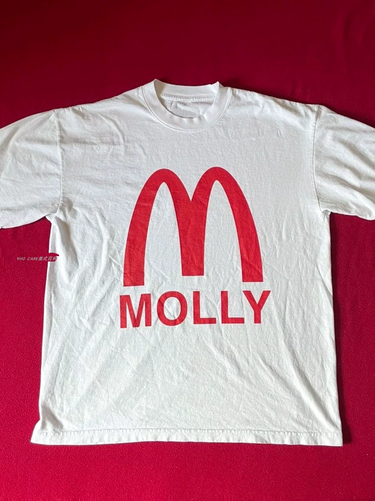 Who Care Retro Encyclopedia Daily Oversized Simple Casual Versatile Style Short-Sleeved T-Shirt Foto QC de TAOBAO na Qualit.ly