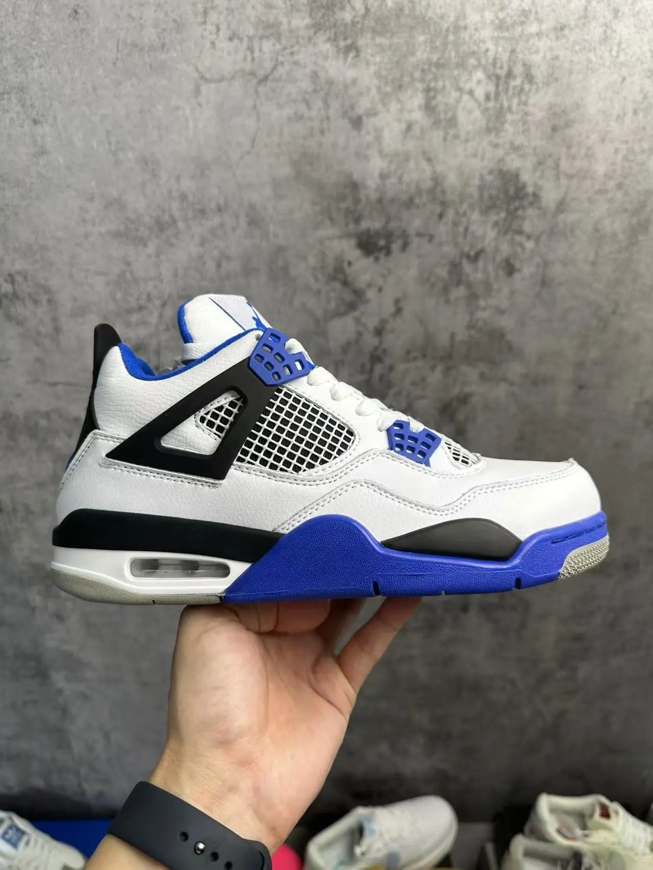 现货现货A版纯原-Air Jordan 4 Retro "Fire Red" AJ4 乔4白蓝 赛车蓝 篮球鞋