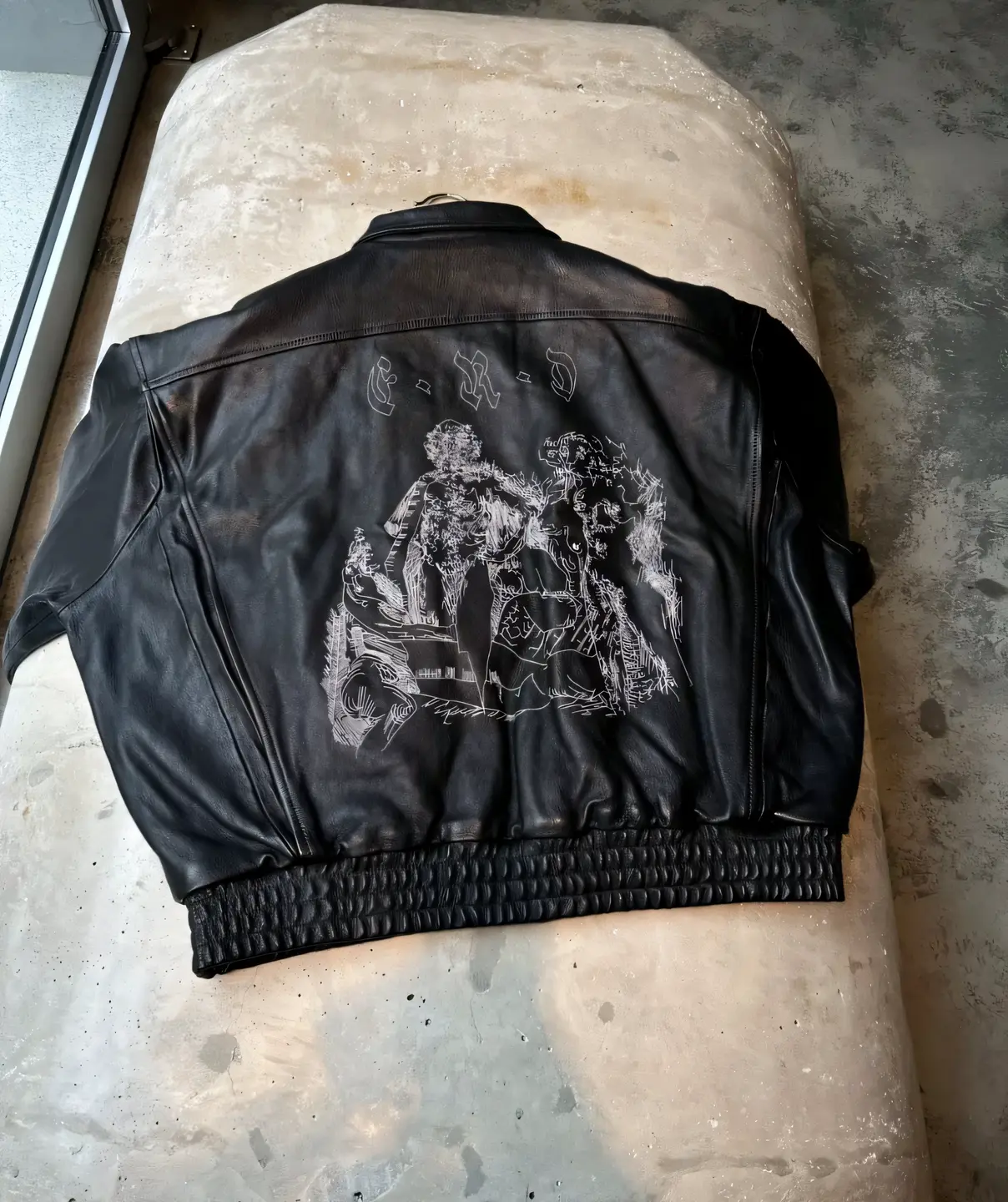[Exclusive in Stock] Erd 24Fw Painter's Wife Embroidered Leather Jacket Melancholy Rich Second-Generation Lambskin