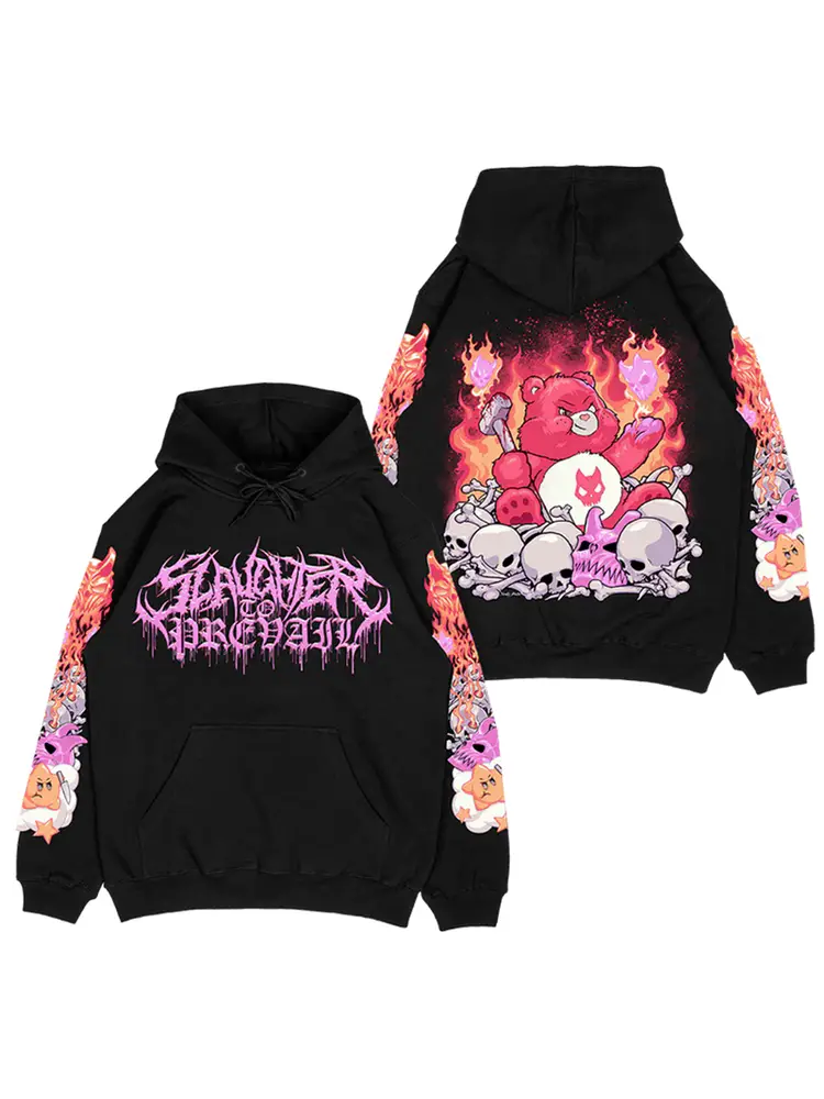 Slaughter to Prevail and Wrestling-Themed Deathcore Dark Metal Band American Cotton Hoodie for Men