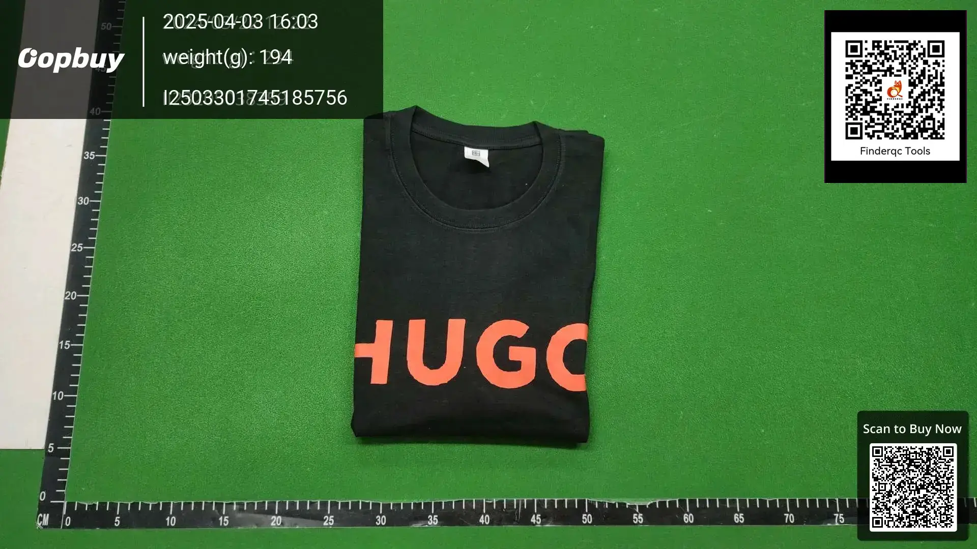 HUGO Men's Black Logo T-Shirt