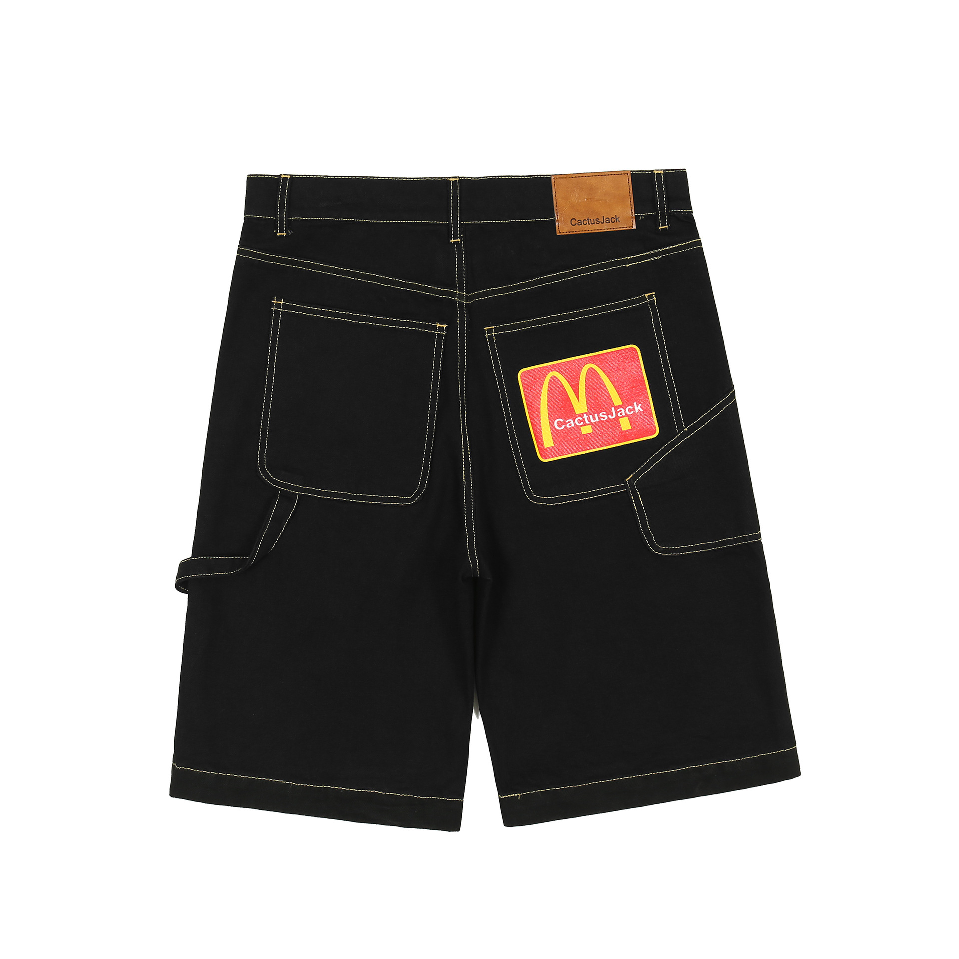 Travis Scott Cactus Jack beauty tide M record joint TS denim pants casual pants for men and women Summer