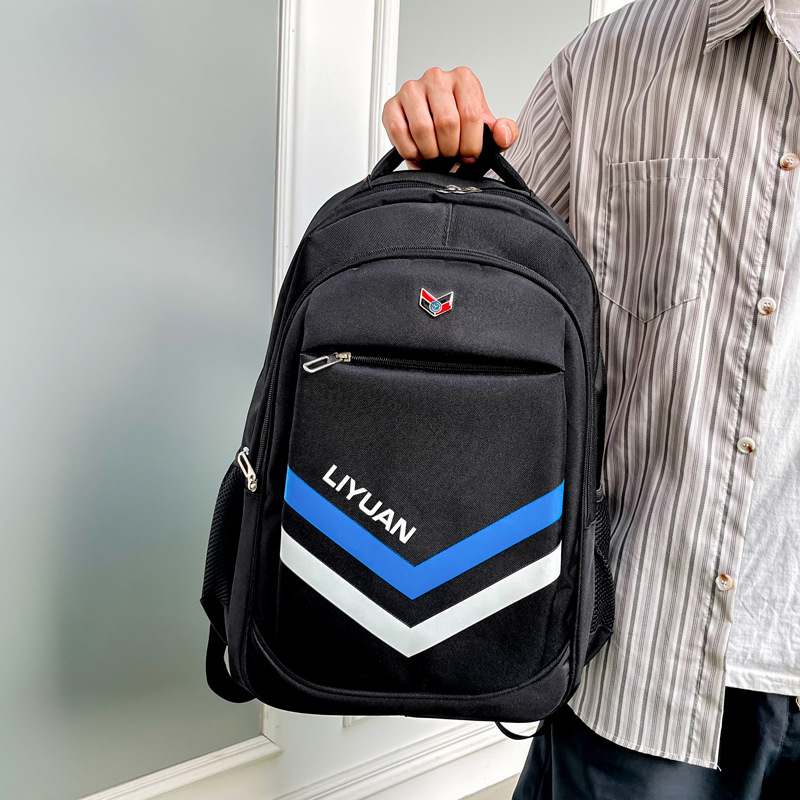 New Men's Business Casual Backpack, Wear-Resistant, Versatile, Large-Capacity Computer Backpack, Lightweight Commuting Student Backpack