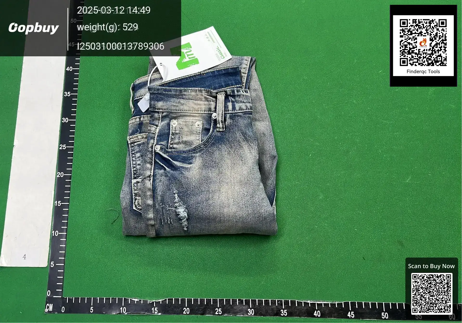 High-end Ripped Jeans Men's Letter Leather Brand Embroidered Cloth Tight Foot Trendy Brand Stretch Pants A Home Europe and America