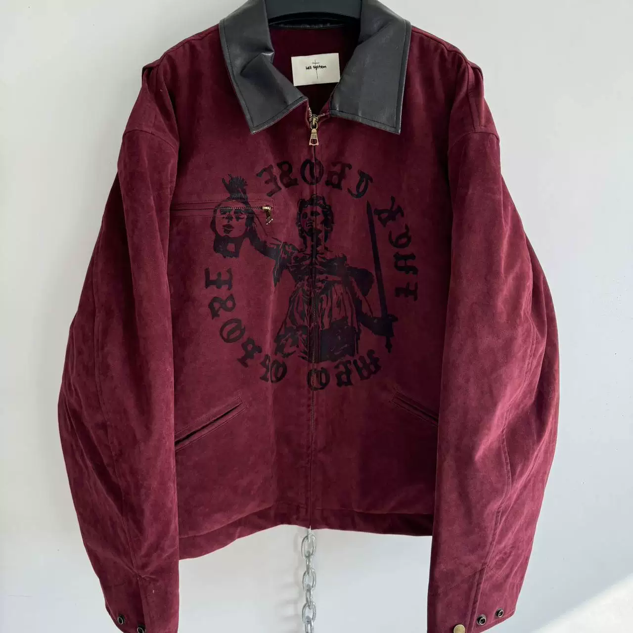 Hell Ssystem Official 24新品翻领底特律麂皮加厚棉宽松廓形夹克