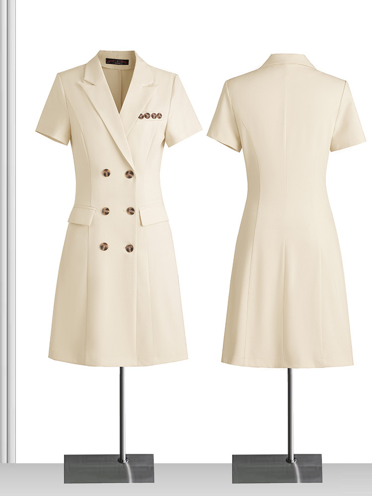 Professional Dress Women's Summer 2025 Spring Short-Sleeved Suit Workwear Skirt Hotel Manager Sales Department Work Clothes Classy