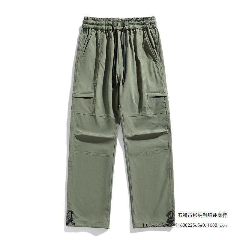 2024 Spring and Autumn Loose Casual Straight Trousers High Street Fashion Brand high quality Functional Rush Pants