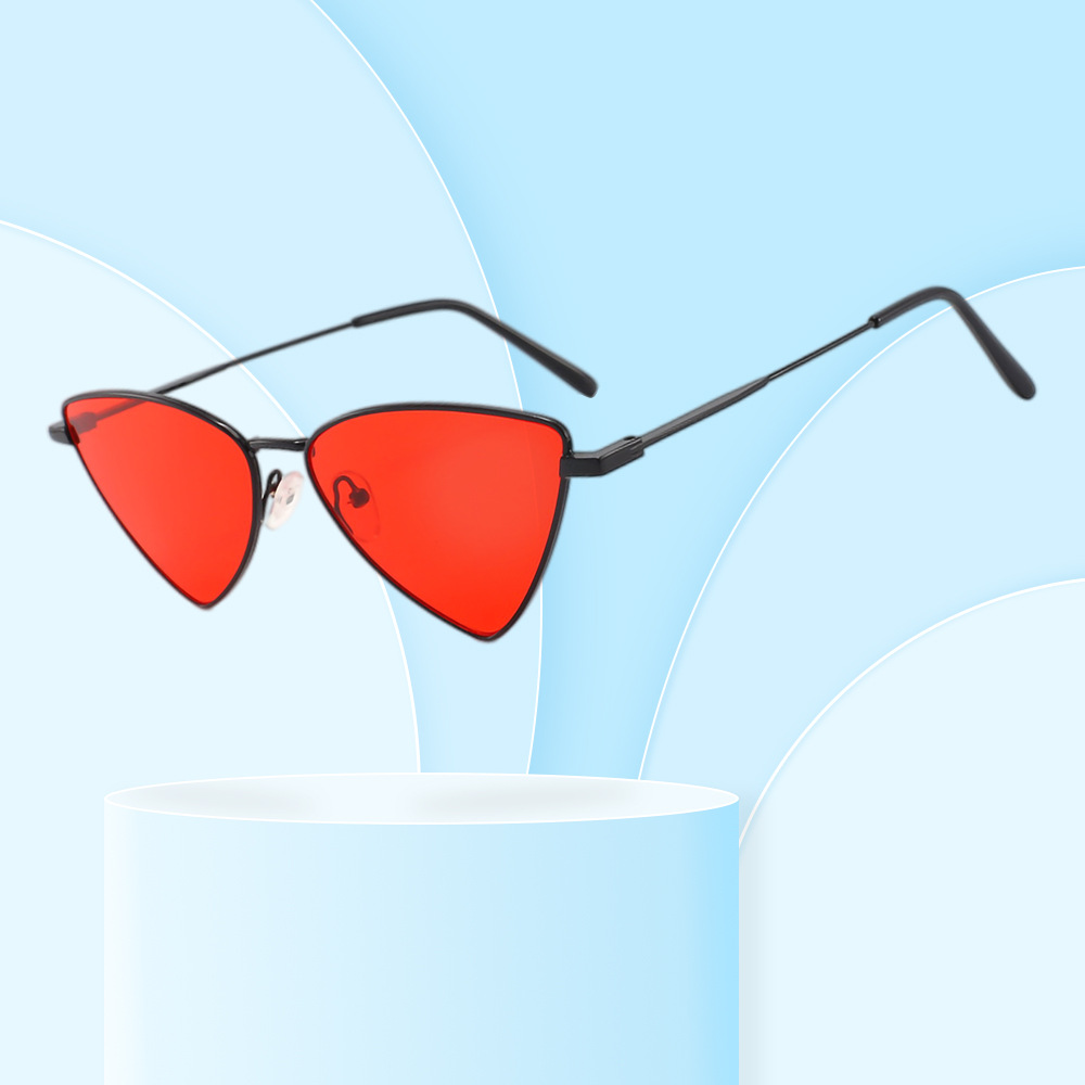Fashion Triangle Sunglasses Unisex Cyber Popular Same Style Sunglasses Personalized Street Shooting Punk Metal Sunglasses Trendy