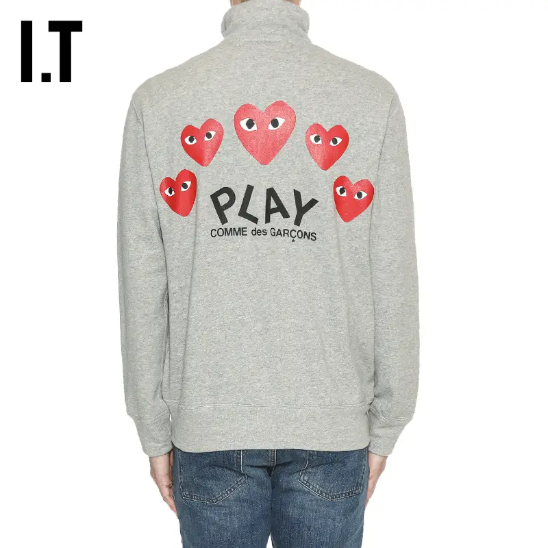 It Cdg Play Comme Des Garcons Kawakubo Rei 2024 Winter Men's Zipper Sweatshirt Heart