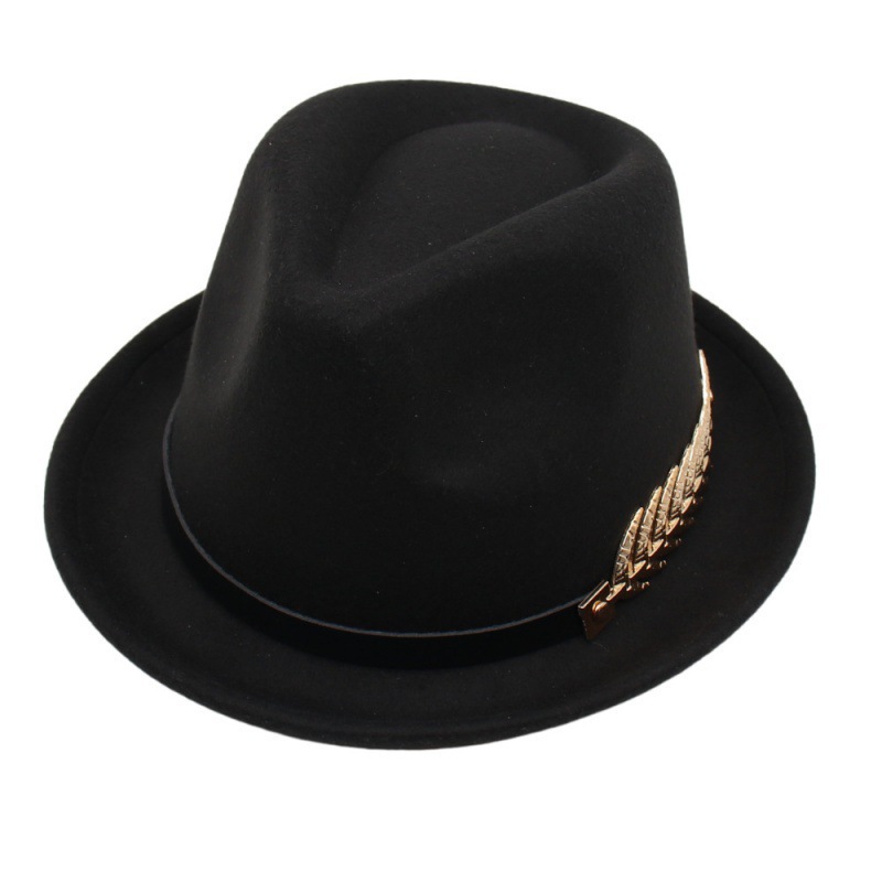 European and American British Style Elegant Hats, Retro Hats, Woolen Gentleman Hats, Men's Fashionable Jazz Hats, Women's Hot-Selling Autumn and Winter Hats