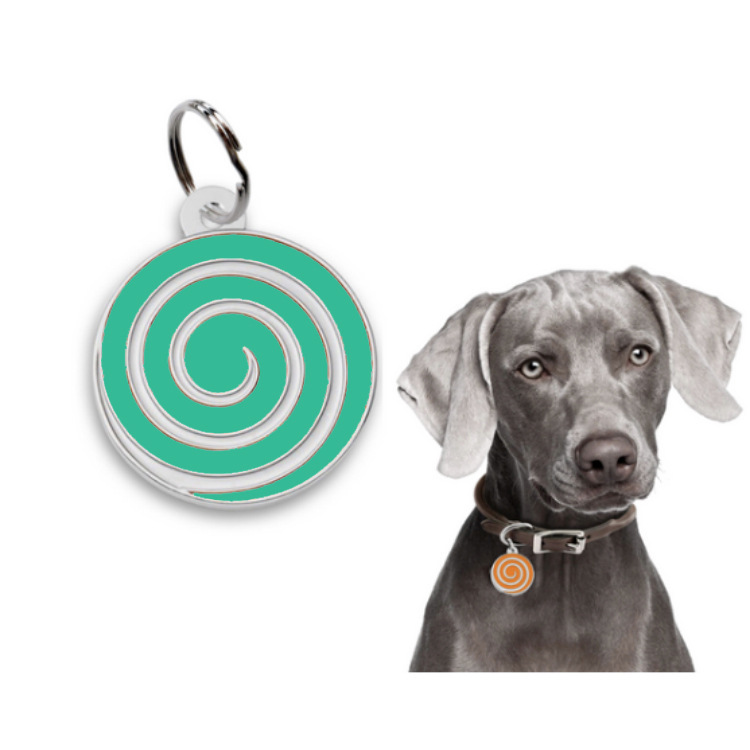 Fashionable and Simple Pet Cat and Dog Tag Pendant, Donut Pattern Collar Accessory, Laser Engraved Identity Tag Nameplate