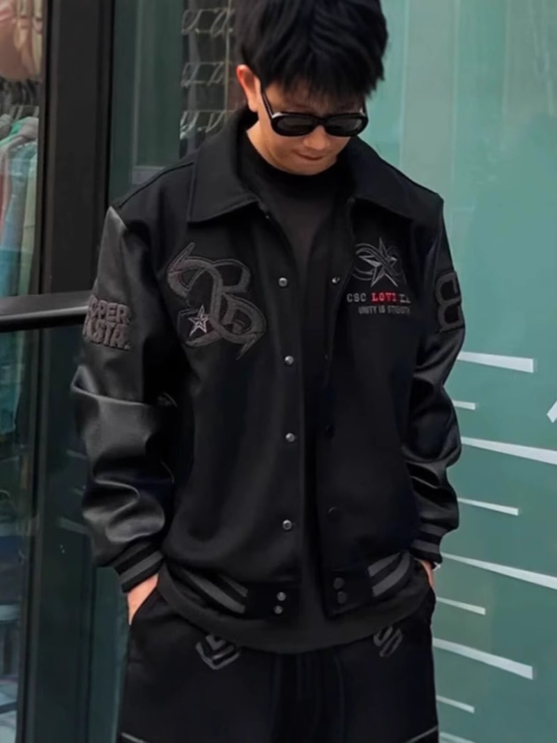 American-style Embroidered Baseball Suit Retro Jacket Men's Autumn Ins Trendy Brand All-match Loose and Handsome Casual Jacket Coat