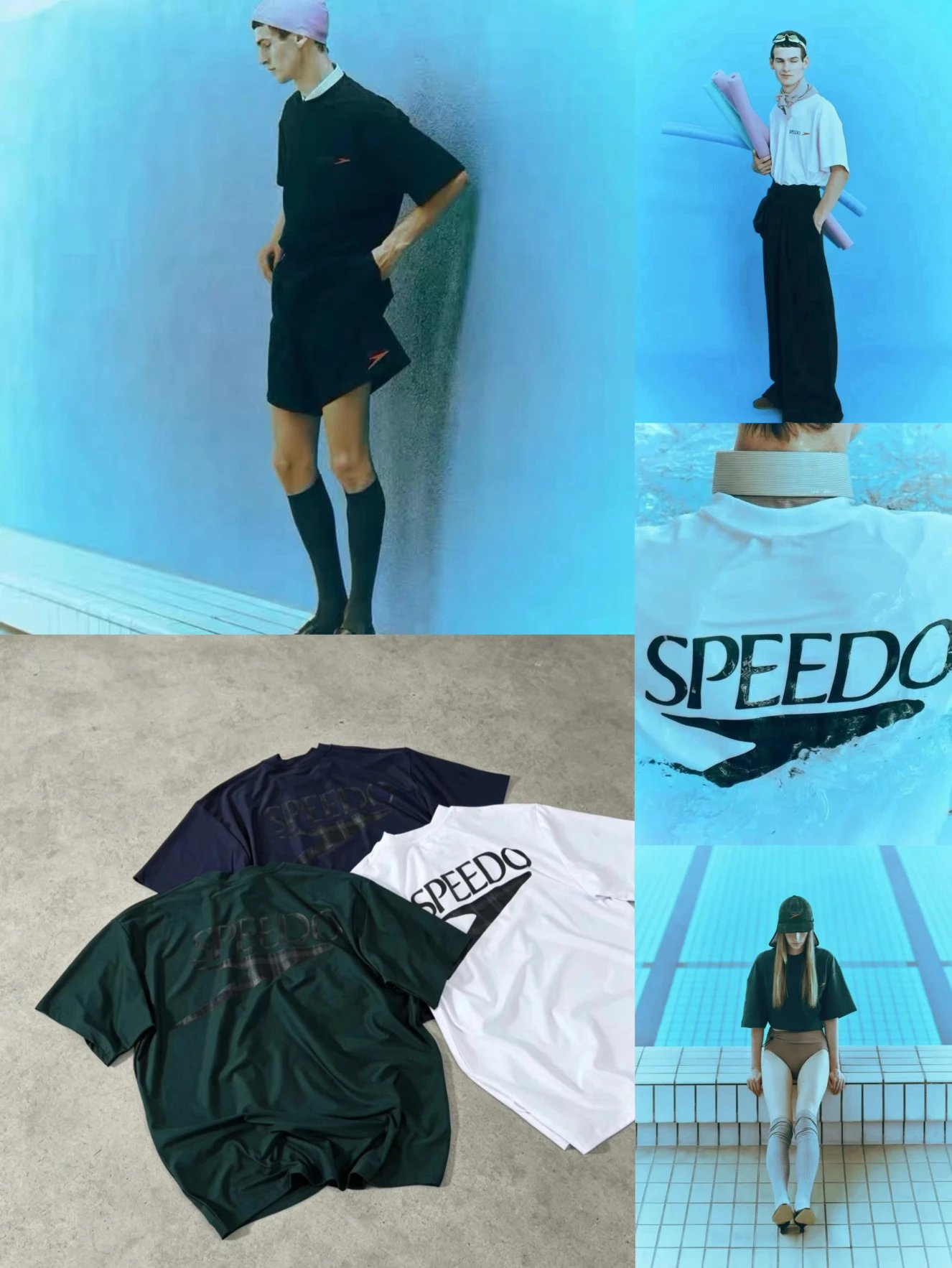 [The last stock in summer] BEAMS joint plaid printed short-sleeved couples 'quick-drying T-shirt